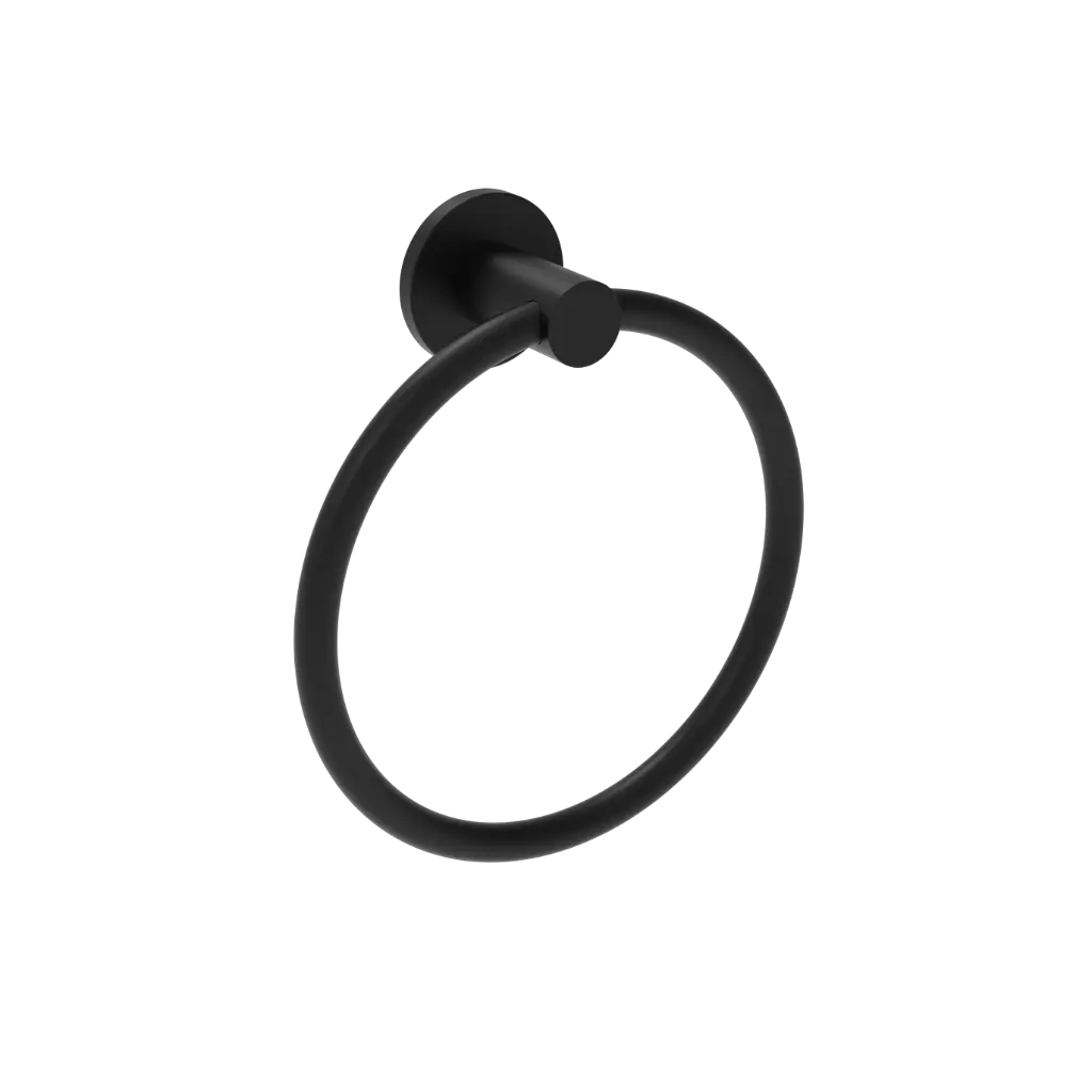 [BR801-MB] The Lenton Collection Closed Towel Ring (Matte Black)