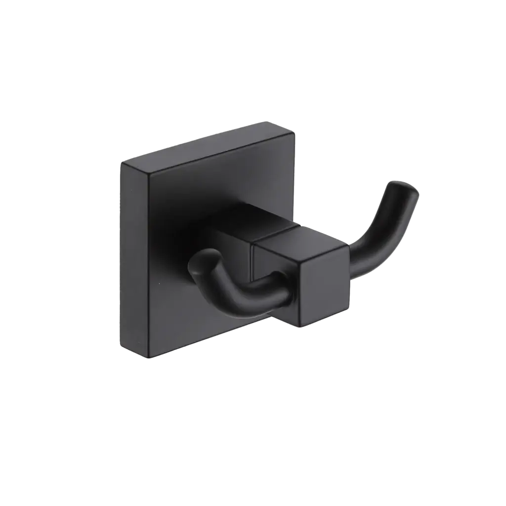 [BH807-MB] The Linea Collection Double Robe Hook (Matte Black)